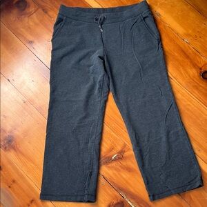L.L. Bean Charcoal Gray Drawstring Sweatpants, Size Women’s L Petite